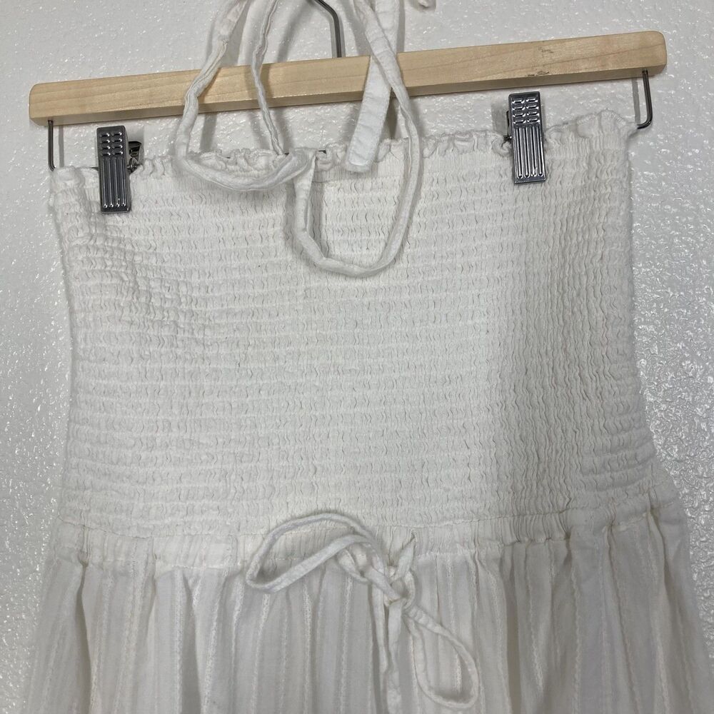 bandeau dress Beach M&S Collection Sun Dress 12 White Halter Bodice Tassel - Picture 9 of 12